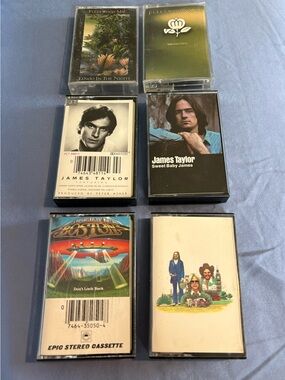 James Taylor & Classic Rock Cassette Tape Collection - Assorted Colors